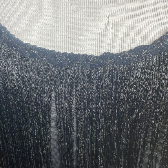 California Costume Collections Black Fringe Sequin Flapper Dress - Picture 8 of 8